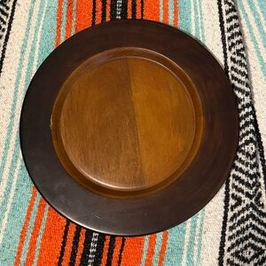 Rustic Brown Wooden Dinner Plate